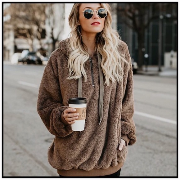 Half—Zip Faux Fur Pullover - Picture 6 of 7